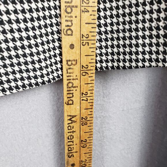 Mac & Jac‎ Size 10 Belted Houndstooth Coat Black White Preppy Classic Academia - Picture 5 of 10